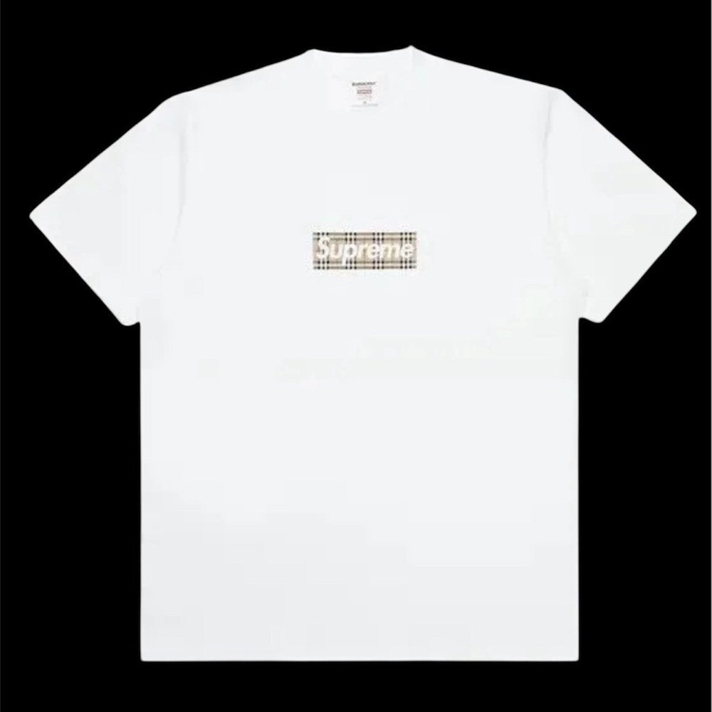 Supreme x Burberry Short Sleeve T-Shirt White SS22 Size XL NWT